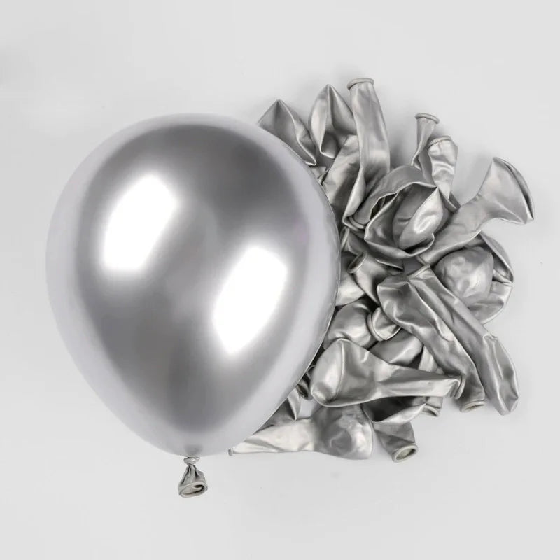 Elevate Your Celebrations with Our Metallic Chrome Balloon Set - Perfect for Weddings, Baby Showers, and Birthdays