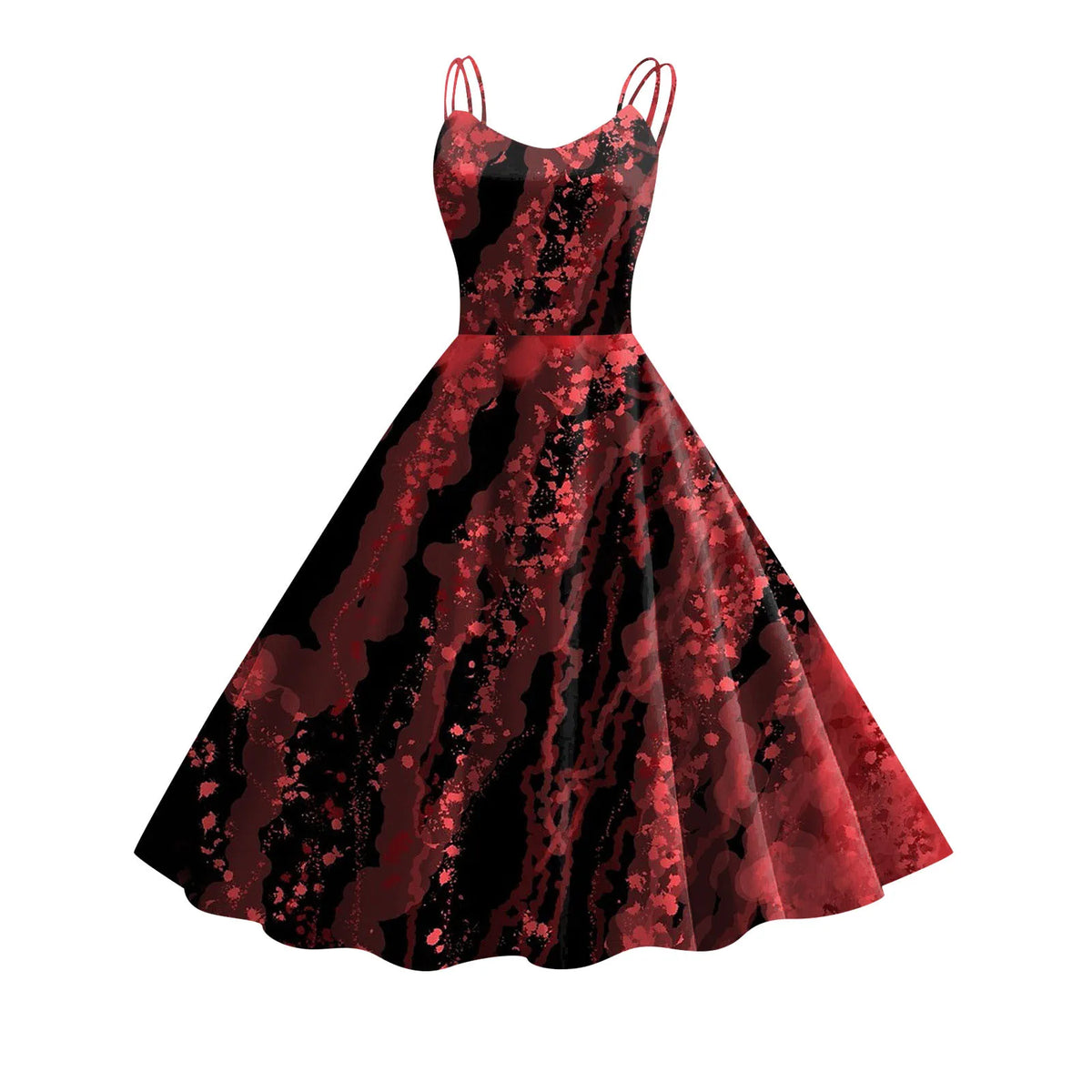 Spook-tacular Halloween Blood Dress for Women - Perfect for Masquerade and Carnival Fun!