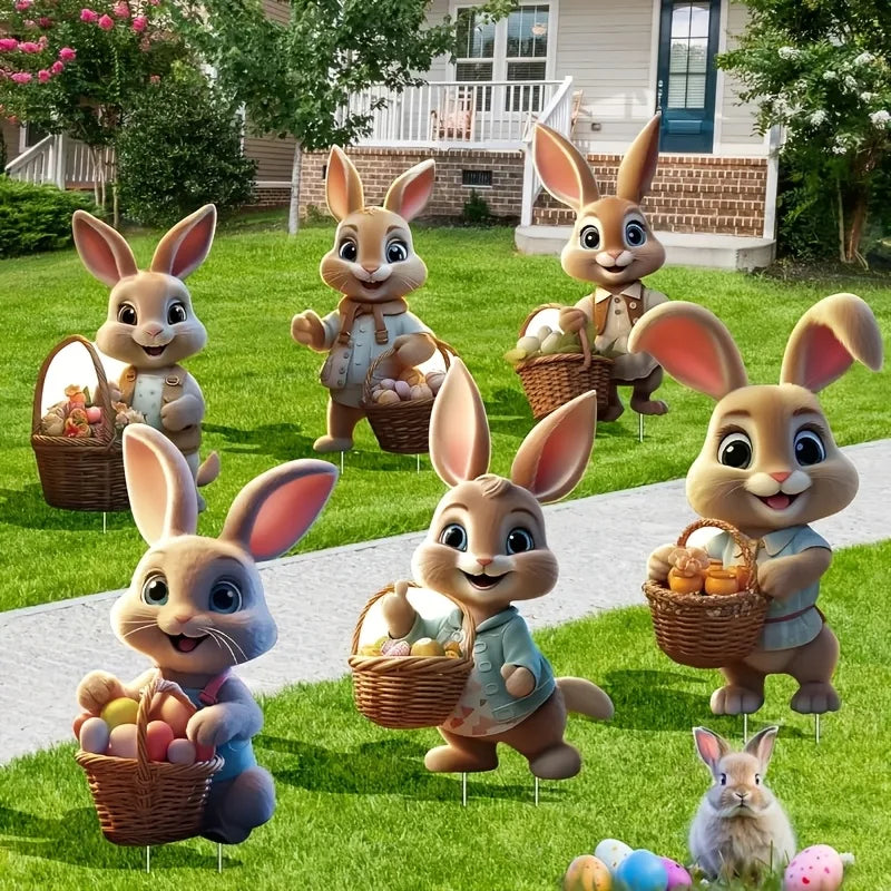 Charming Vintage Easter Bunny Decorations - Create a Festive Spring Wonderland in Your Yard