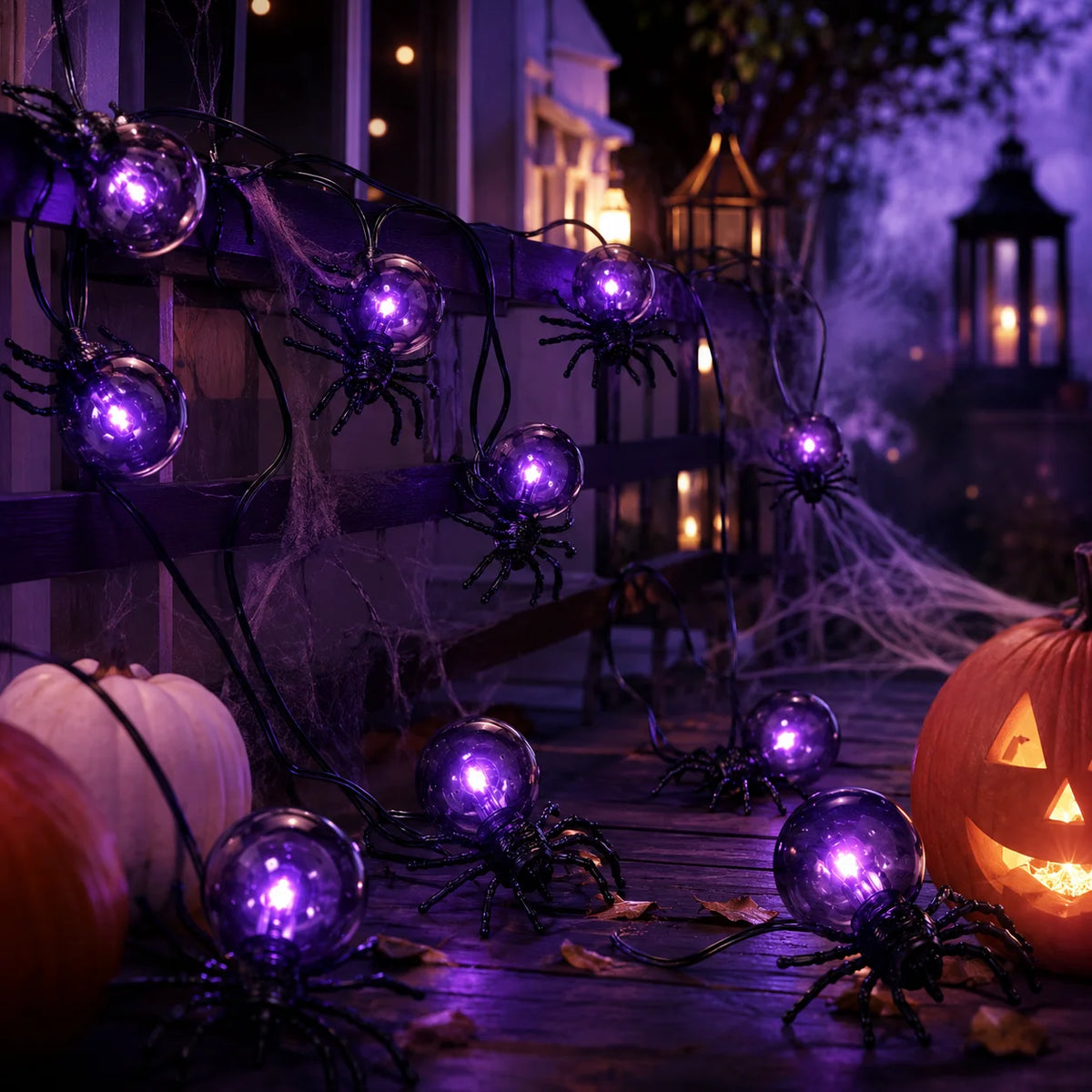 Spook Up Your Decor: Halloween Spider String Lights for Enchanting Ambiance