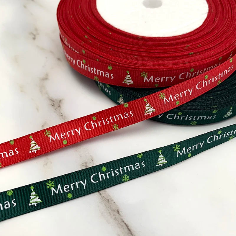 Merry Christmas Grosgrain Ribbon: Elevate Your Holiday Decor