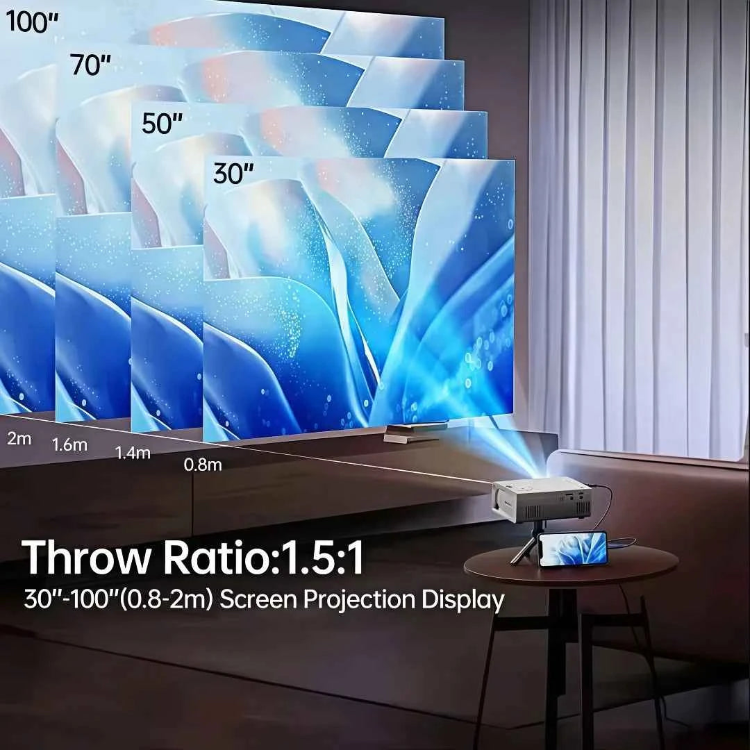 Experience Cinematic Quality Anywhere with the Portable Mini Projector
