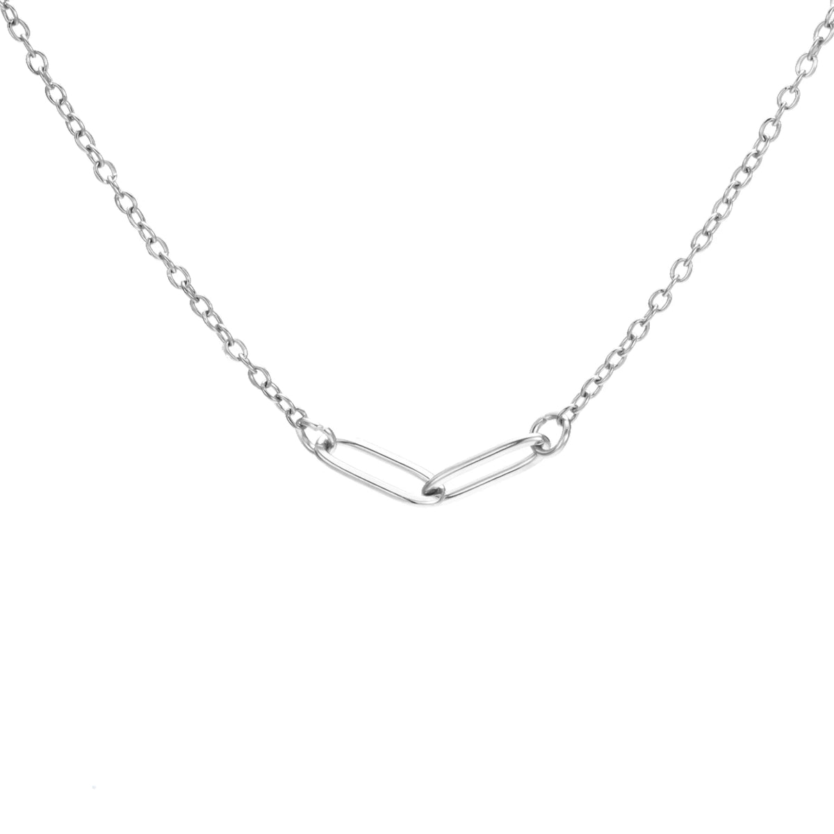 Elevate Your Style with the Paperclip Link Chain Necklace – Trendy Stainless Steel Choker for Women