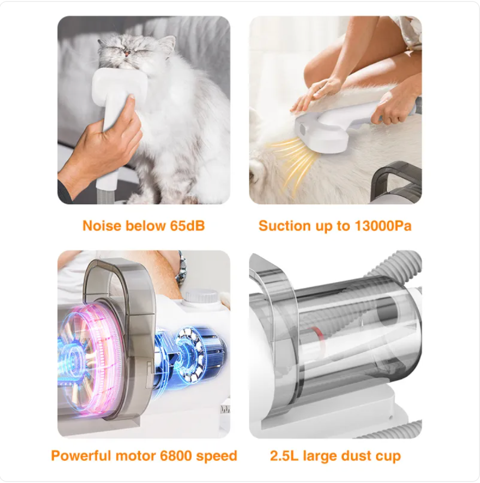 Pet Grooming Vacuum – White