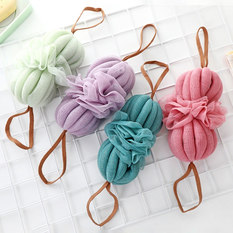 Mesh Bath Scrubber with Loop Handles