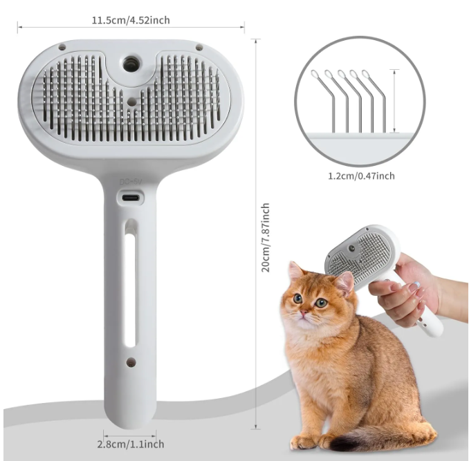Pet Hair Spray Brush for Grooming: Effortless Shedding Control for Your Furry Friends