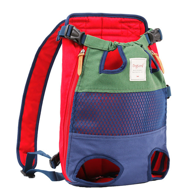 Mesh Pet Carrier Backpack with Striped and Solid Color Options