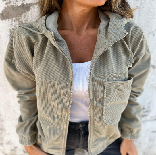 Hooded Zip Jacket – Elizabeth Loose-Fit Casual Layer