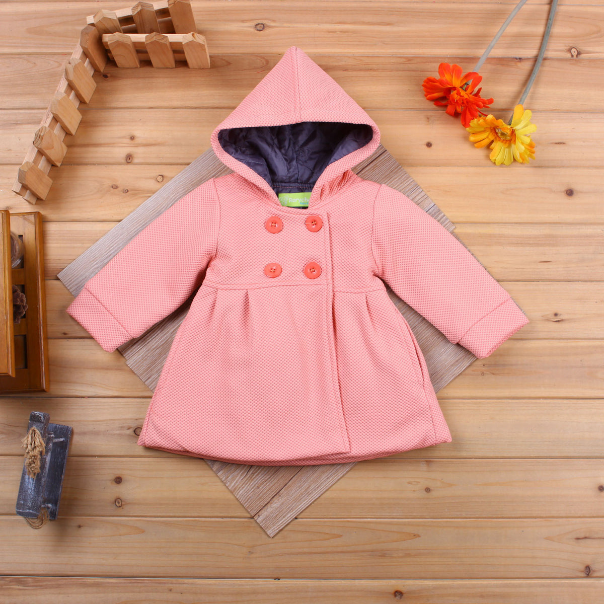 Girls' Hooded Winter Coat – Kiethleen Color Options
